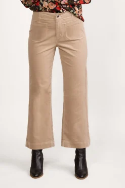 Vassalli Wide Leg Ankle Grazer Pant | Oat