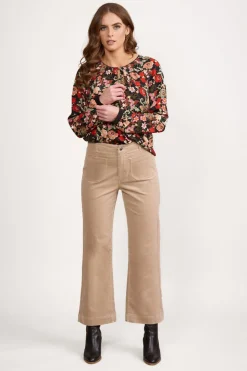 Vassalli Wide Leg Ankle Grazer Pant | Oat