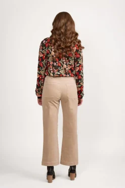 Vassalli Wide Leg Ankle Grazer Pant | Oat