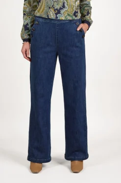 Vassalli Wide Leg Jean | Dark Indigo