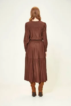 Verge Strike Skirt | Chocolate