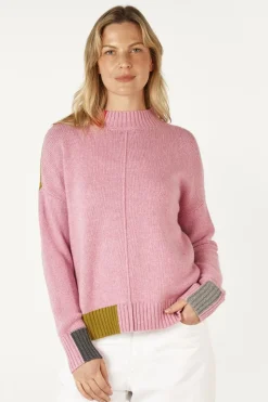Zaket & Plover Colour Block Trim Jumper | Parfait