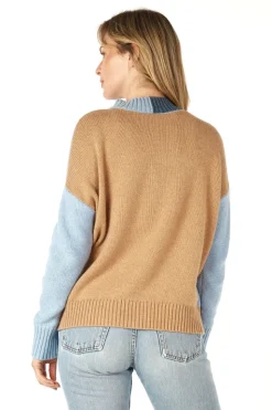 Zaket & Plover Colour Block Trim Jumper | Mist