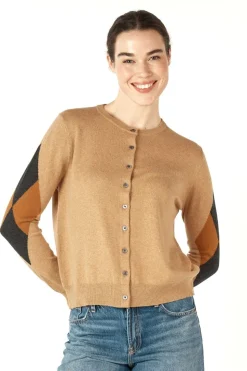 Zaket & Plover Diamond Dapper Cardi | Camel