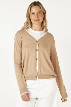 Zaket & Plover Essential V Cardi | Oat