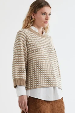 Zaket & Plover Texture Jumper | Camel