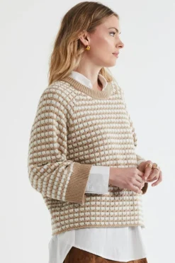 Zaket & Plover Texture Jumper | Camel