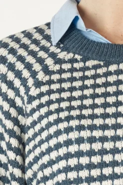 Zaket & Plover Texture Jumper | Denim