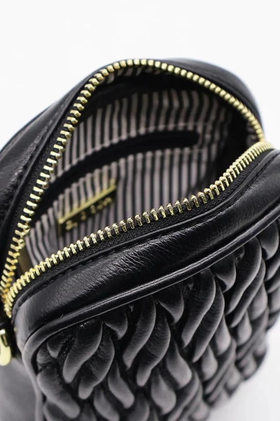 Zjoosh Ava Rouche Cross Body Bag | Black