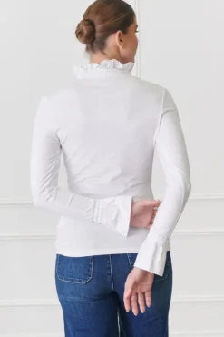 Zjoosh Jolie Long Sleeve Top | White
