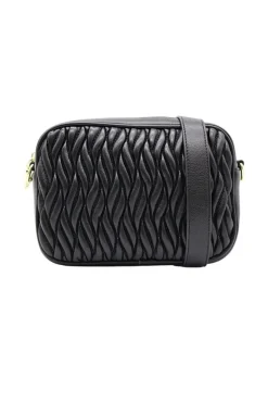 Zjoosh Ruby Rouche Cross Body Bag | Black